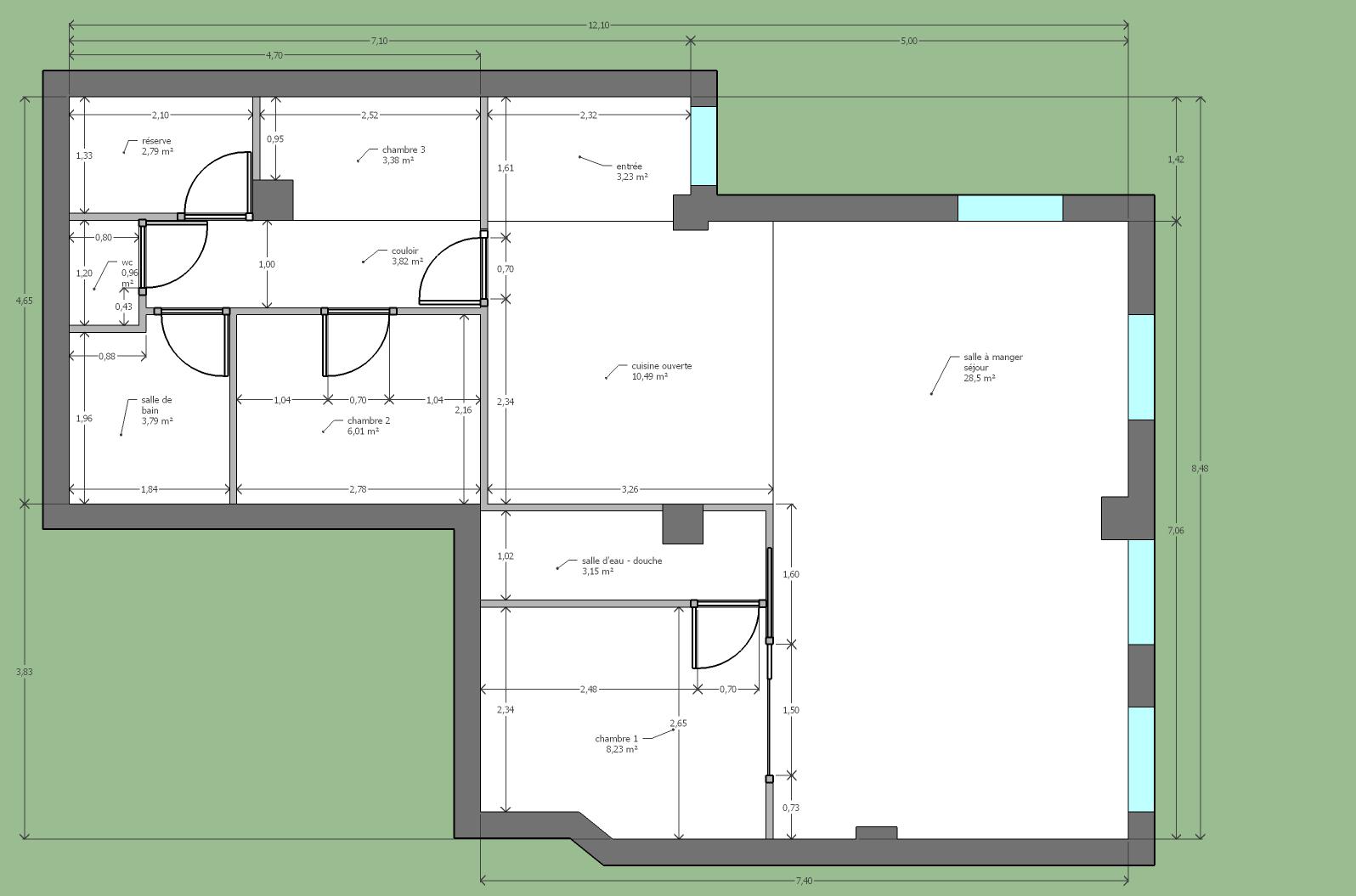 Plan de l'appartement