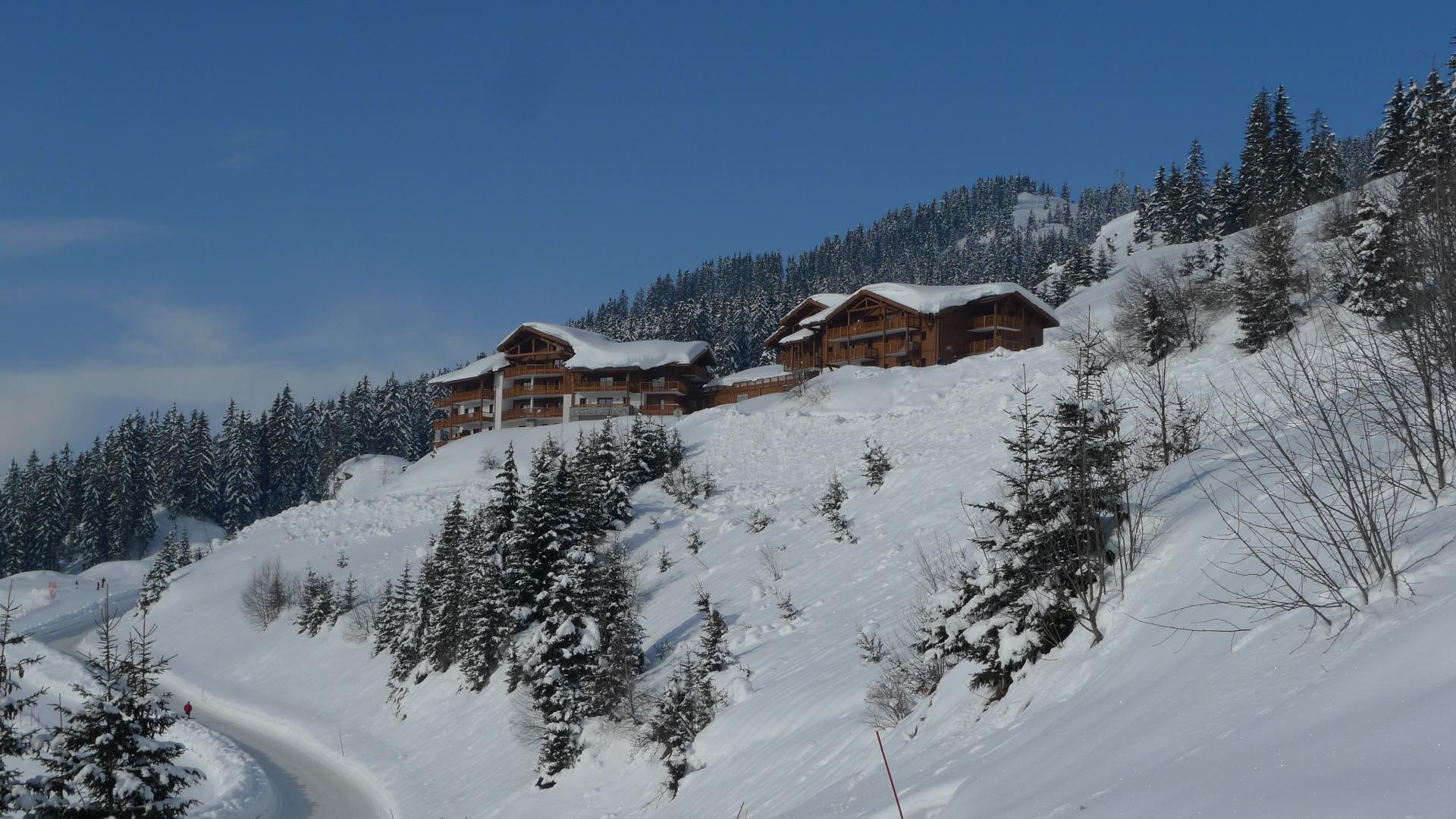Vue de la route d'arrivée