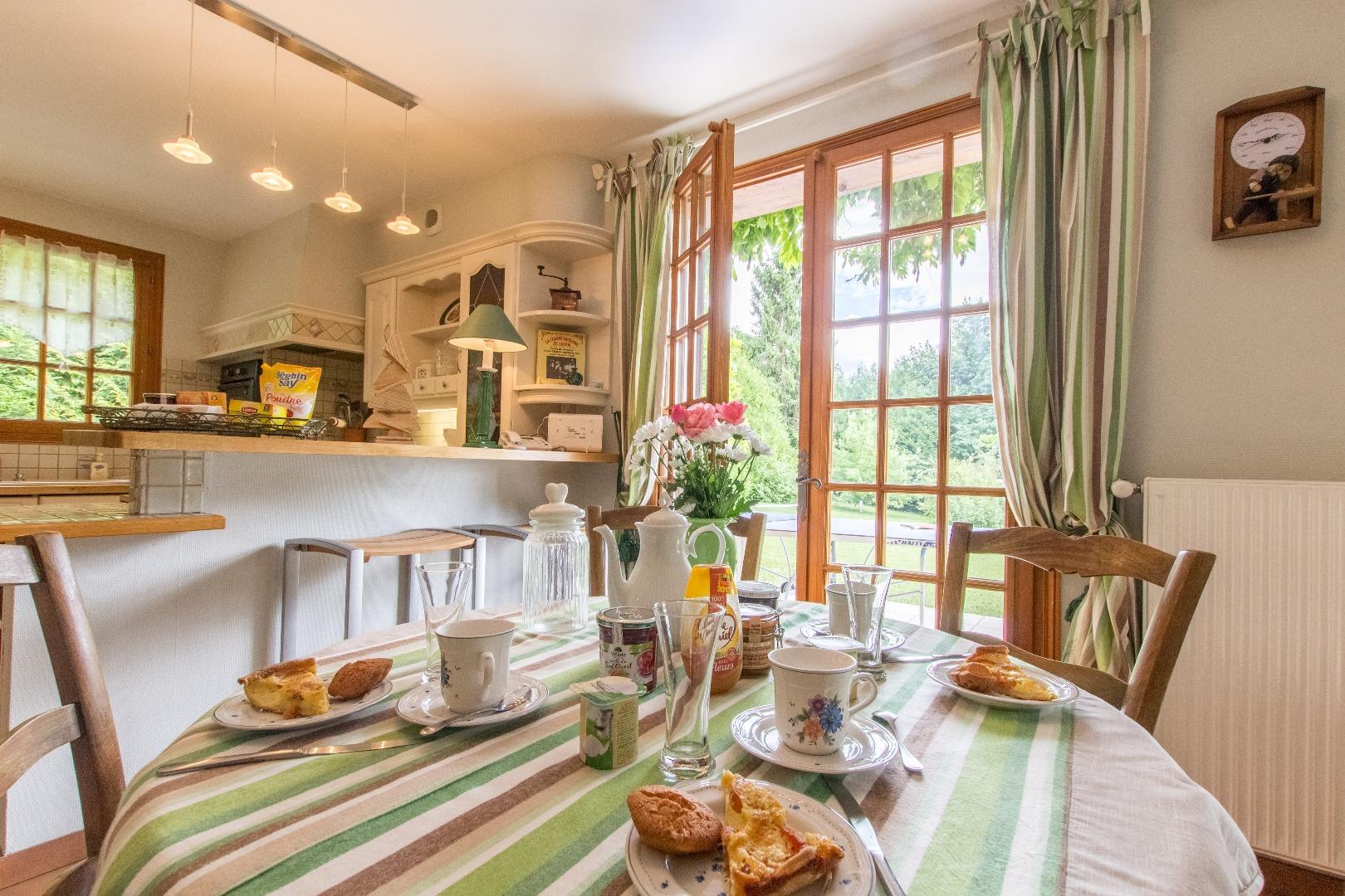 La cuisine traditionnelle avec le coin repas