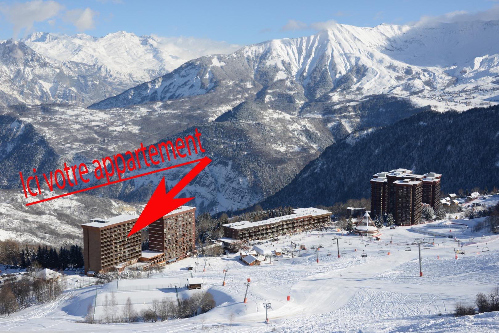 Front de neige .Depart ski .Rassemblement ESF