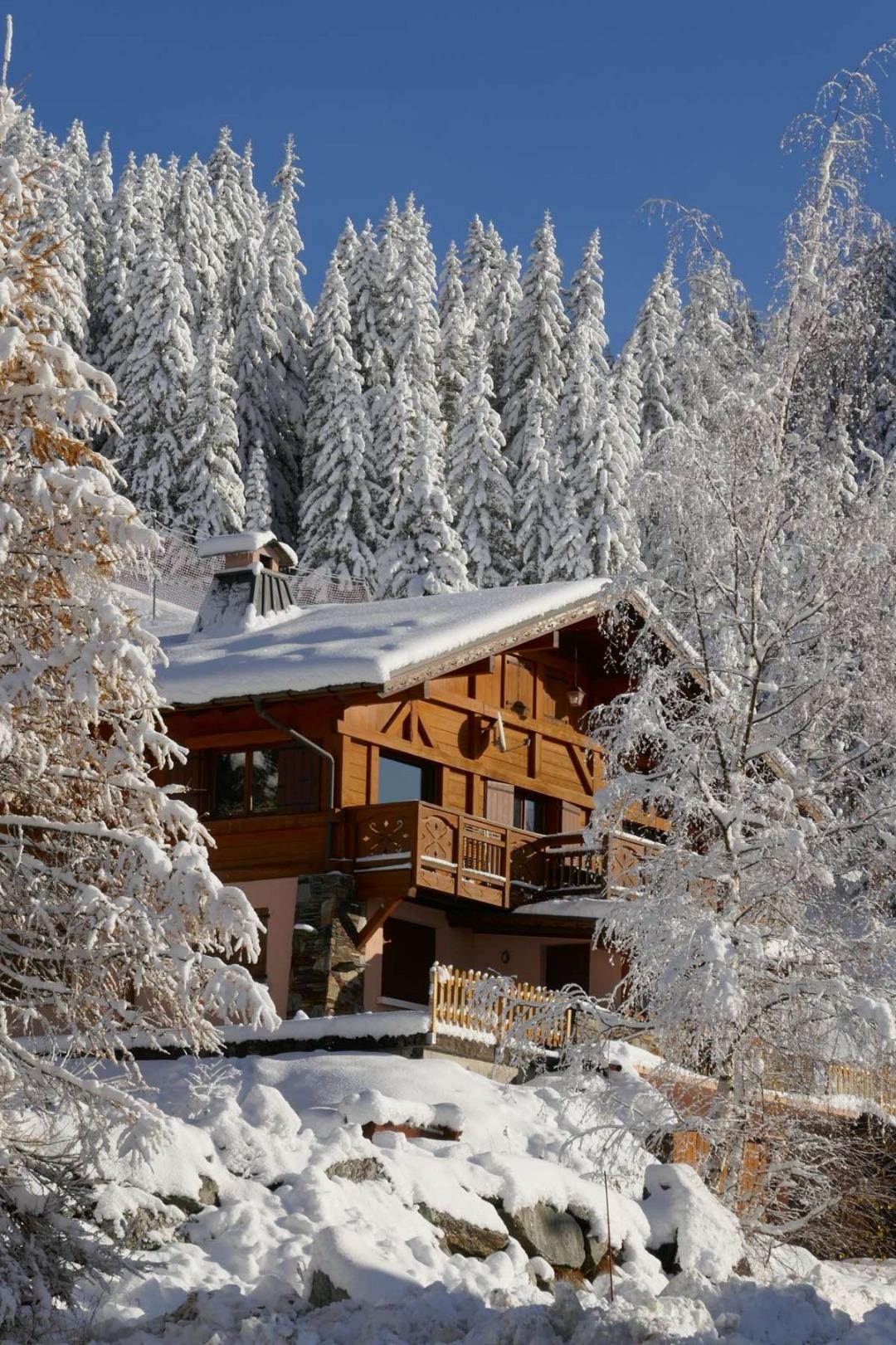 chalet vue d'hiver