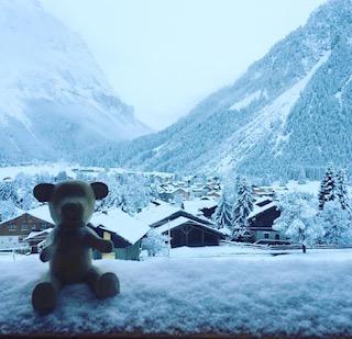 La vue des chambres le matin en hiver