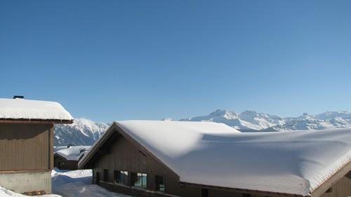 Vue du balcon en hiver