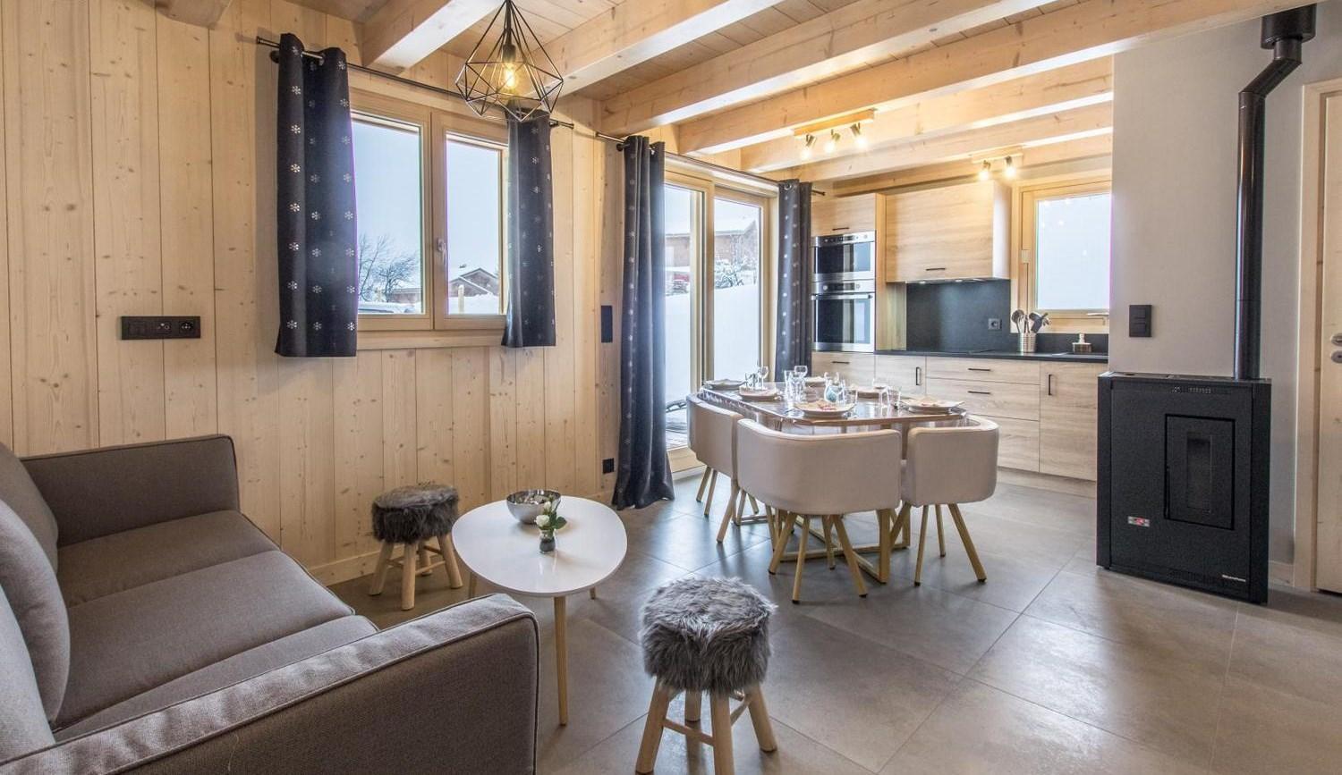 salon - salle à manger - cuisine