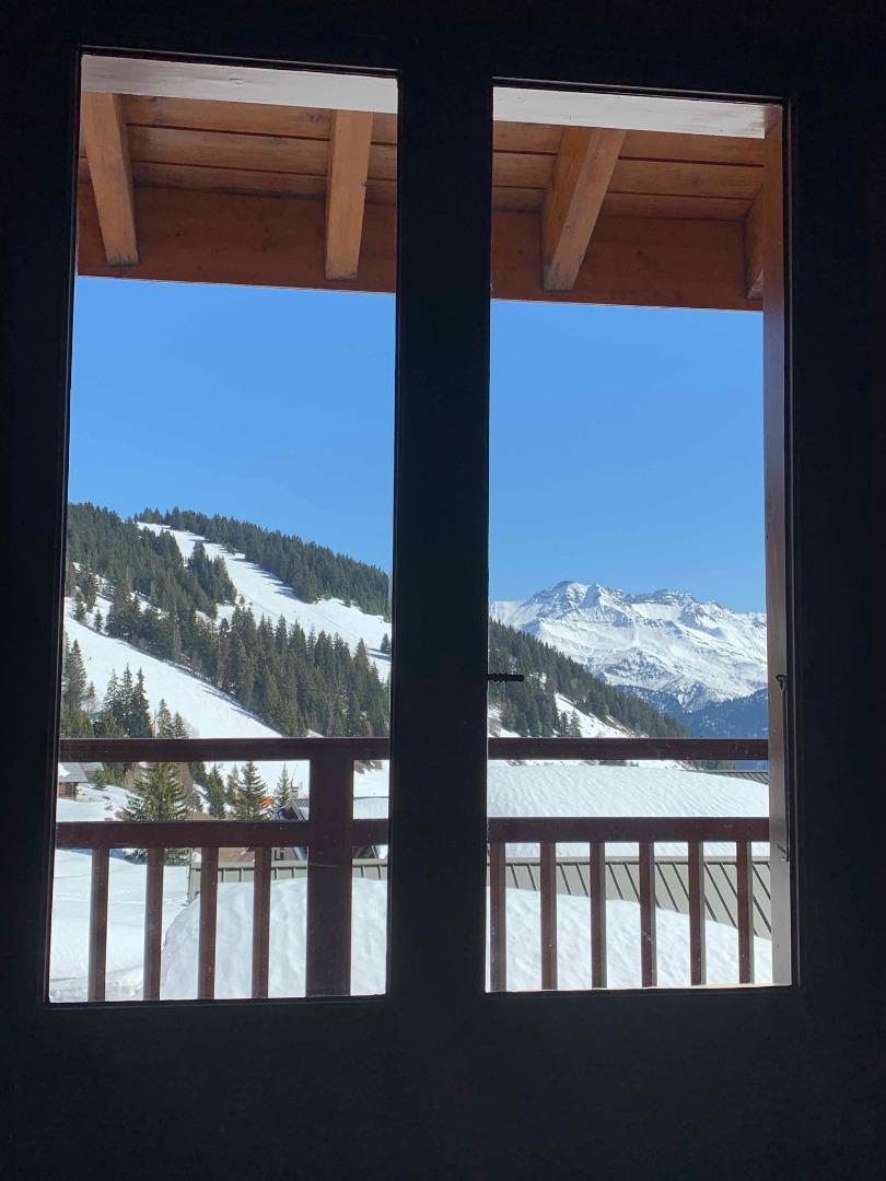Vue depuis le canapé lit. 