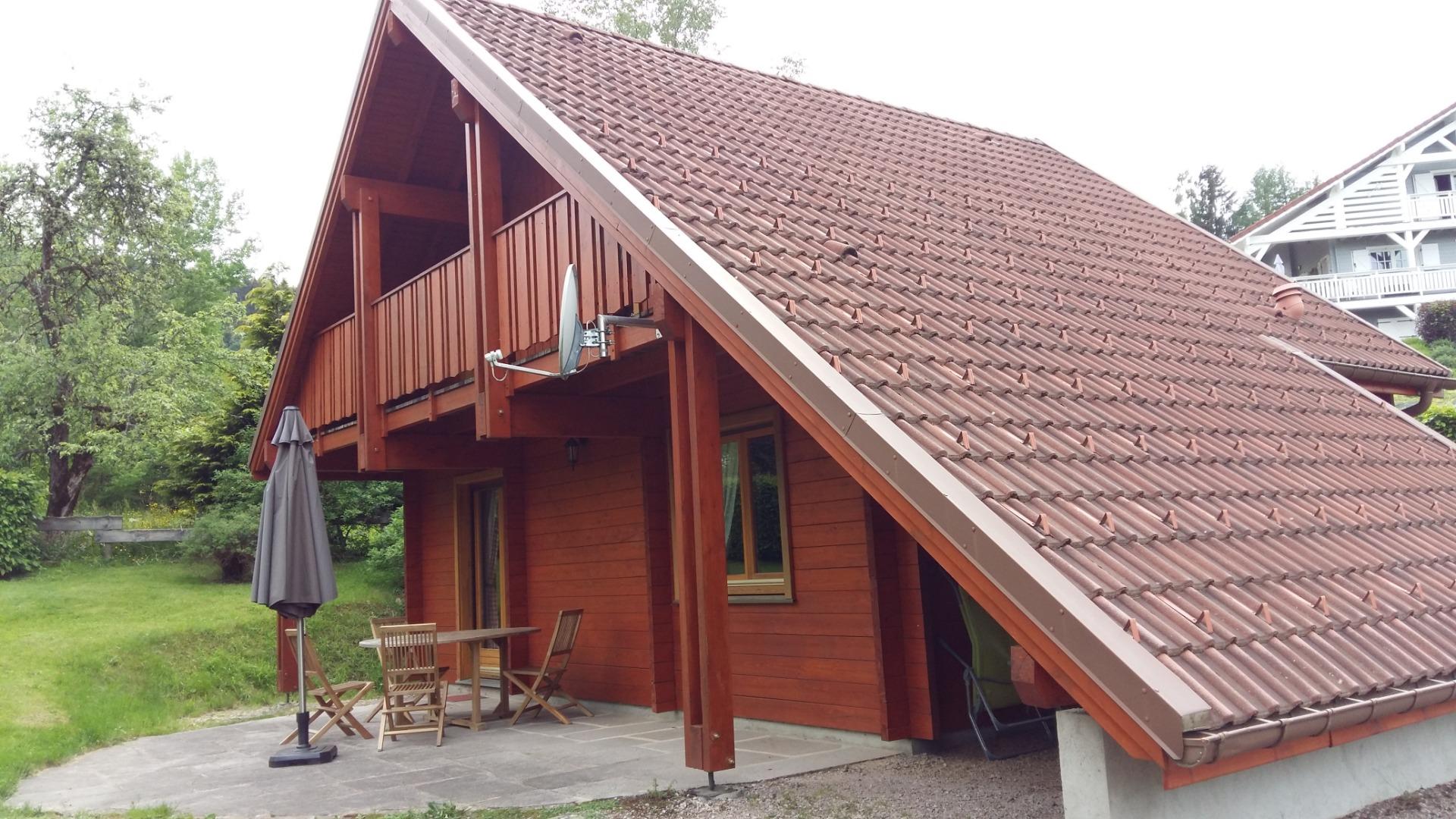 Vue d'ensemble chalet 4 personnes, 2 chambres séparées à l'étage